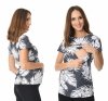 MijaCulture  2 in 1 Maternity and breastfeeding top M018 Camila Palm